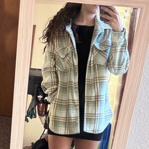 Plaid Button-Up Shacket